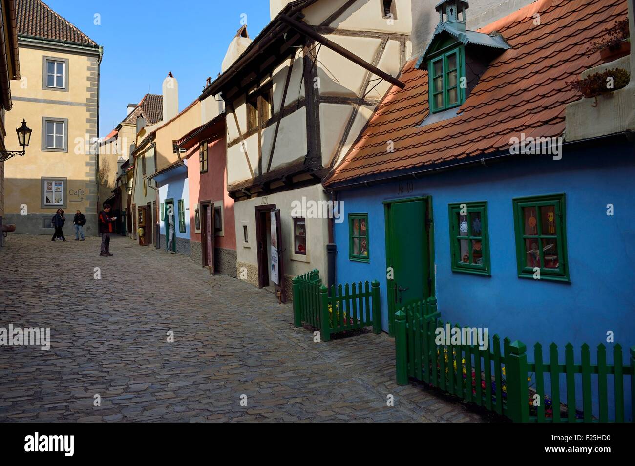 Tschechien, Prag, Hradschin (Burgviertel), die Goldene Gasse Stockfoto