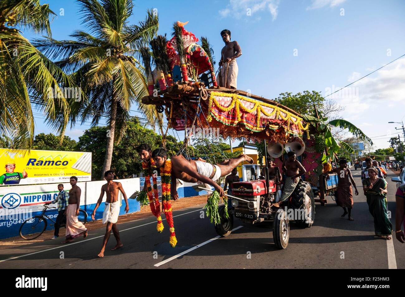 Sri Lanka, Northern Province, Point Pedro Straße, Haken hindu Ceremonie am Neumond-Tag Stockfoto
