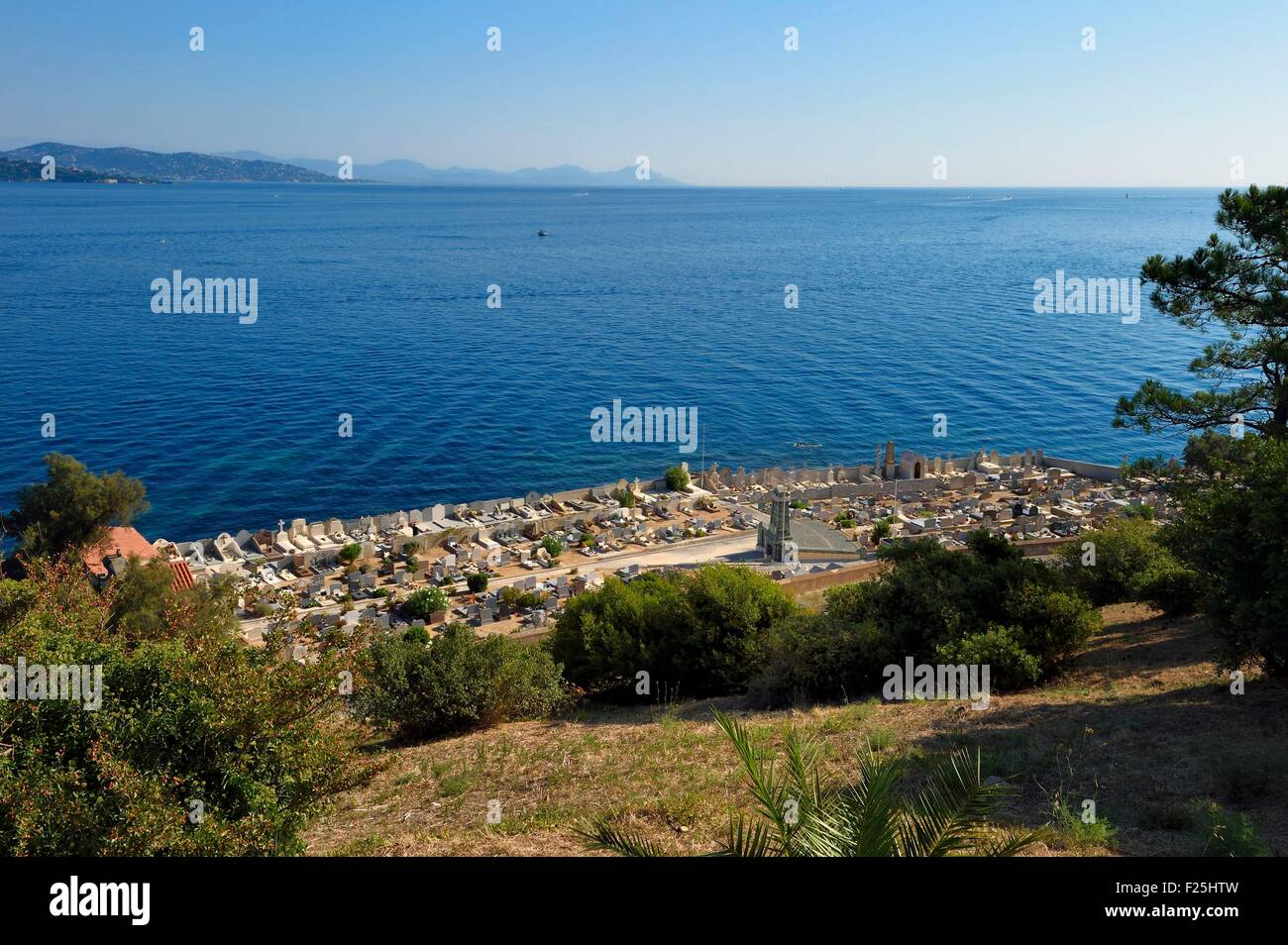 Frankreich, Var, Saint-Tropez, Meer Friedhof auf dem Chemin des Graniers Stockfoto