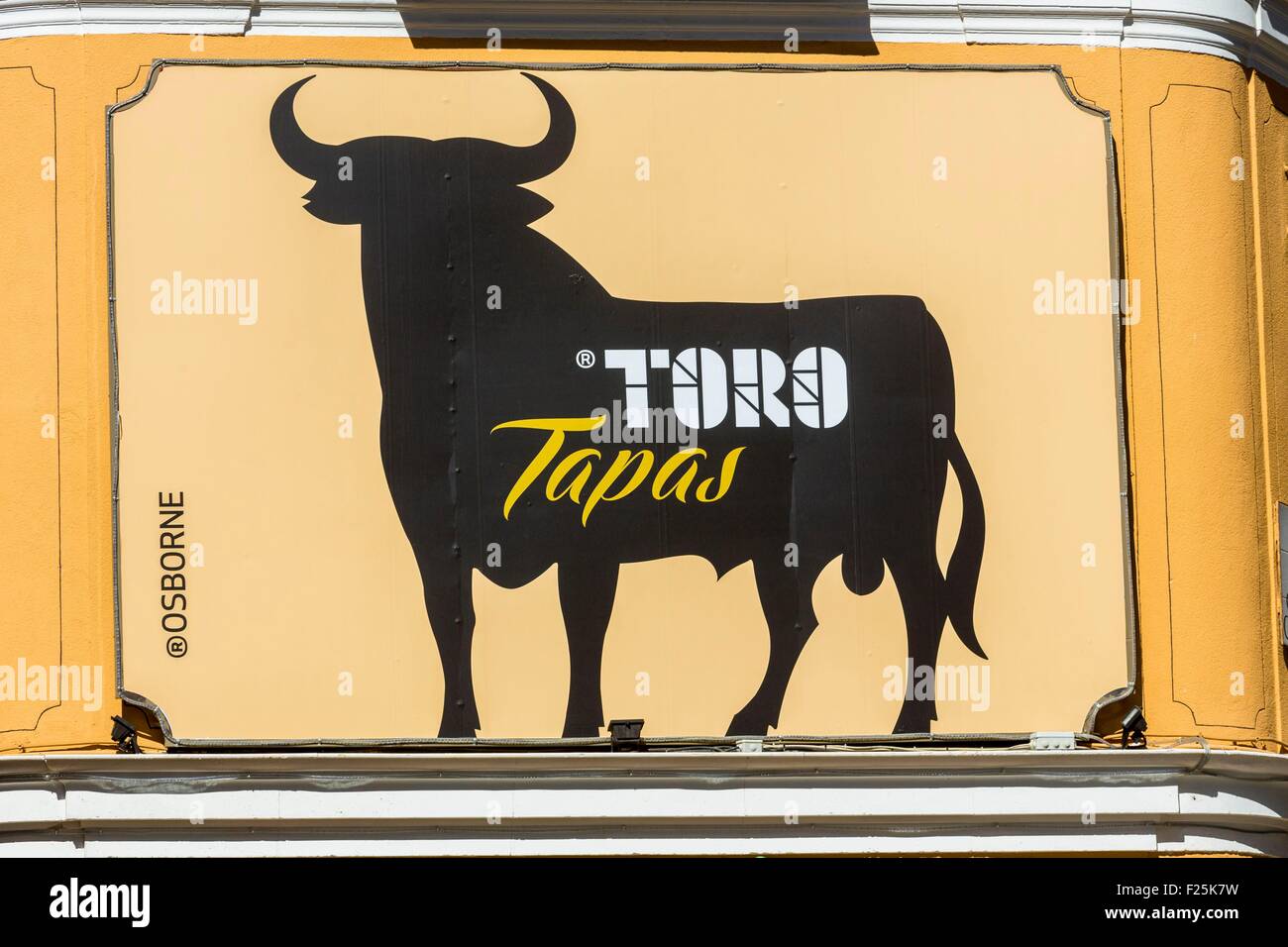 Spanien, Madrid, Tapas-bar Bull Zeichen Stockfoto