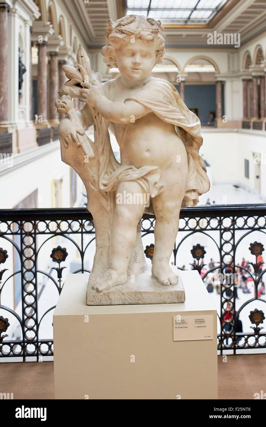 Belgien, Brüssel, Königliche Museen der schönen Künste, Museum für alte Kunst (Old Masters Museum), Fülle, Ludovicus Willemsens Skulptur Stockfoto
