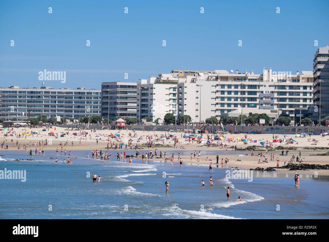 Portugal, Nord-Region, Matosinhos, der Stadtstrand Stockfoto