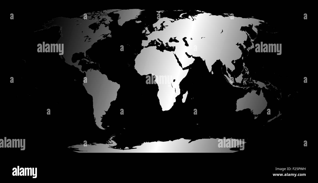 Symbolbild: Stromzugang / symbolischen Bild: Weltkarte. Stockfoto