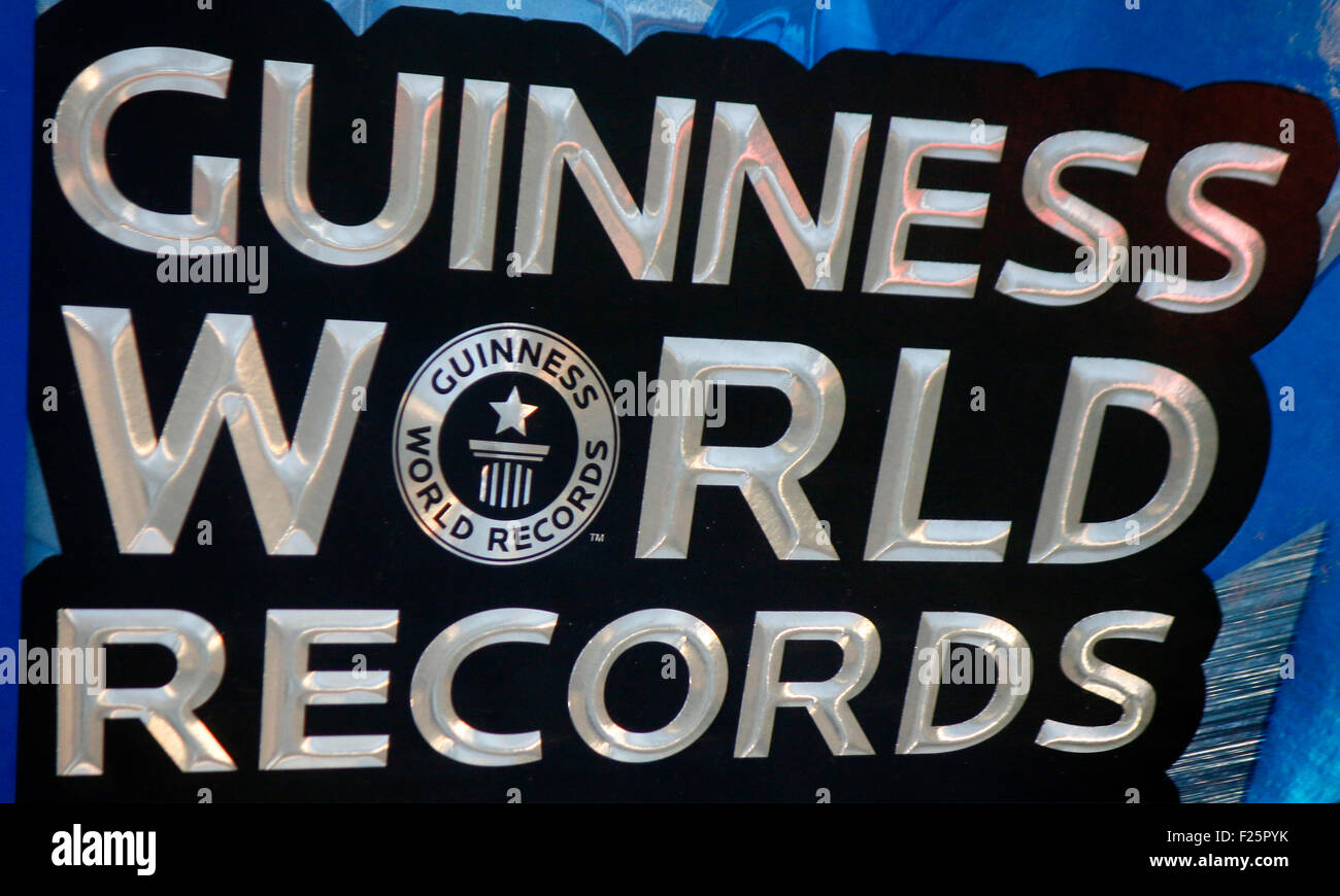 Markennamen: "Guinness World Records", Berlin. Stockfoto