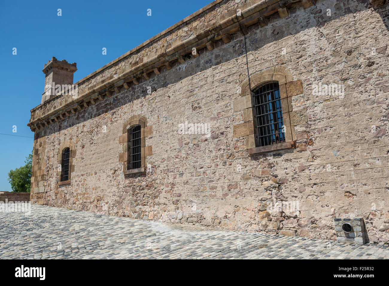 Montjuic Burg (Castillo de Montjuich) alte Militärfestung an jüdischen Berg in Barcelona, Spanien Stockfoto