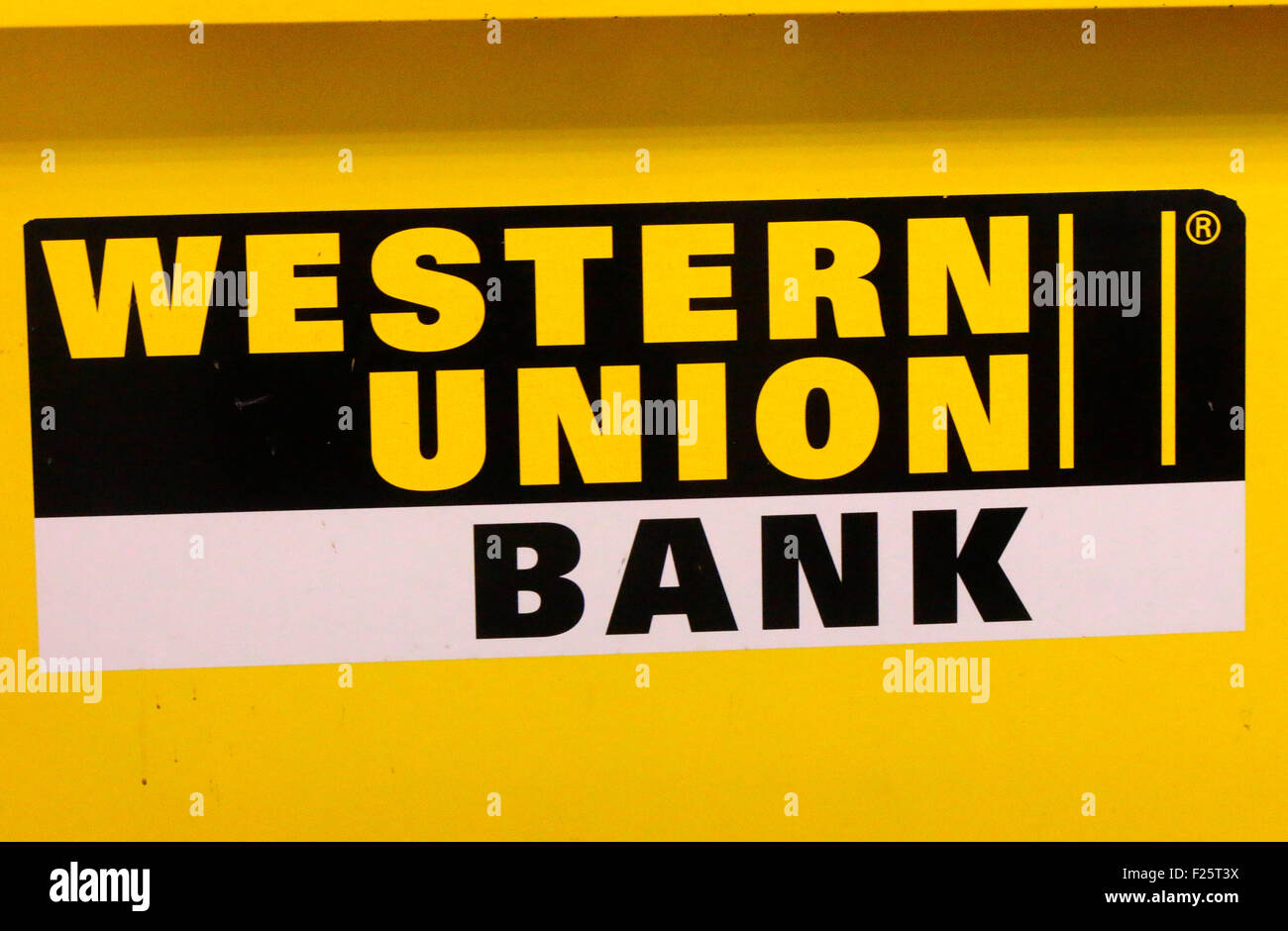 Markennamen: "Western Union Bank", Berlin. Stockfoto