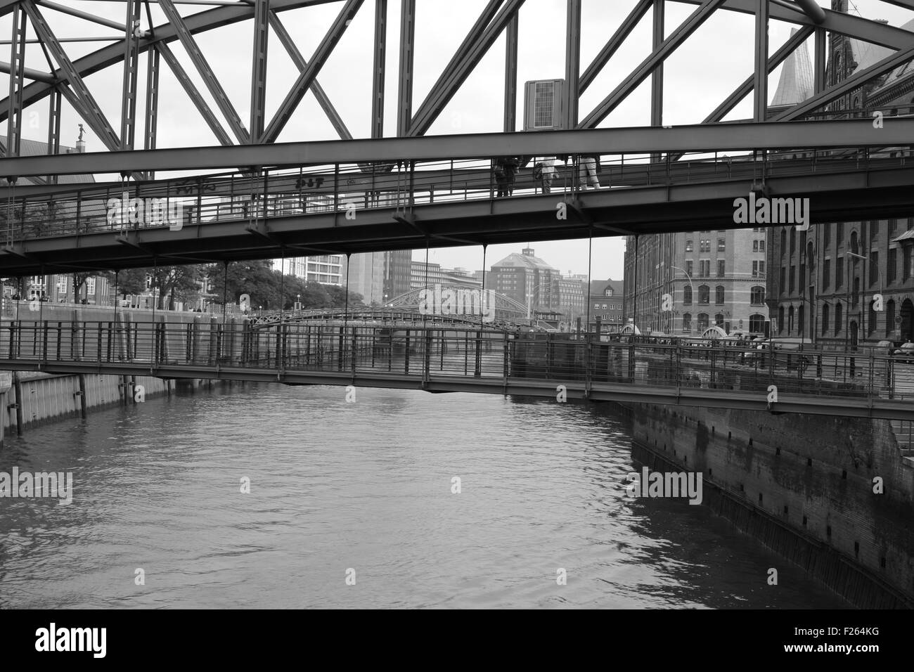 HafenCity & Hamburger Hafen in Hamburg, Deutschland Stockfoto