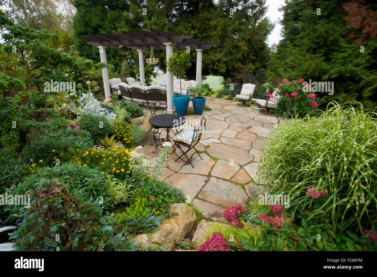 Garten Sitzecke Stockfotografie Alamy