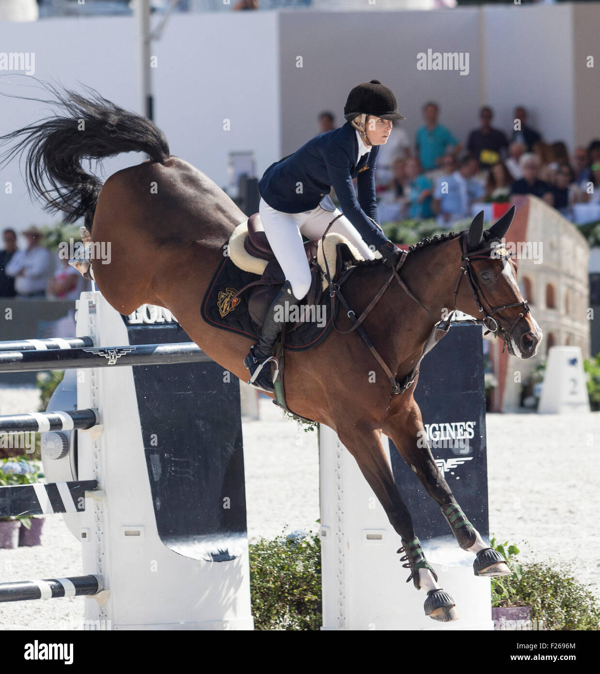 Rom, Italien. 12. Sep, 2015. Longines Global Champions Tour, Stadio dei Marmi, Rom, Italien. 12.09.15 Credit: Stephen Bisgrove/Alamy Live-Nachrichten Stockfoto