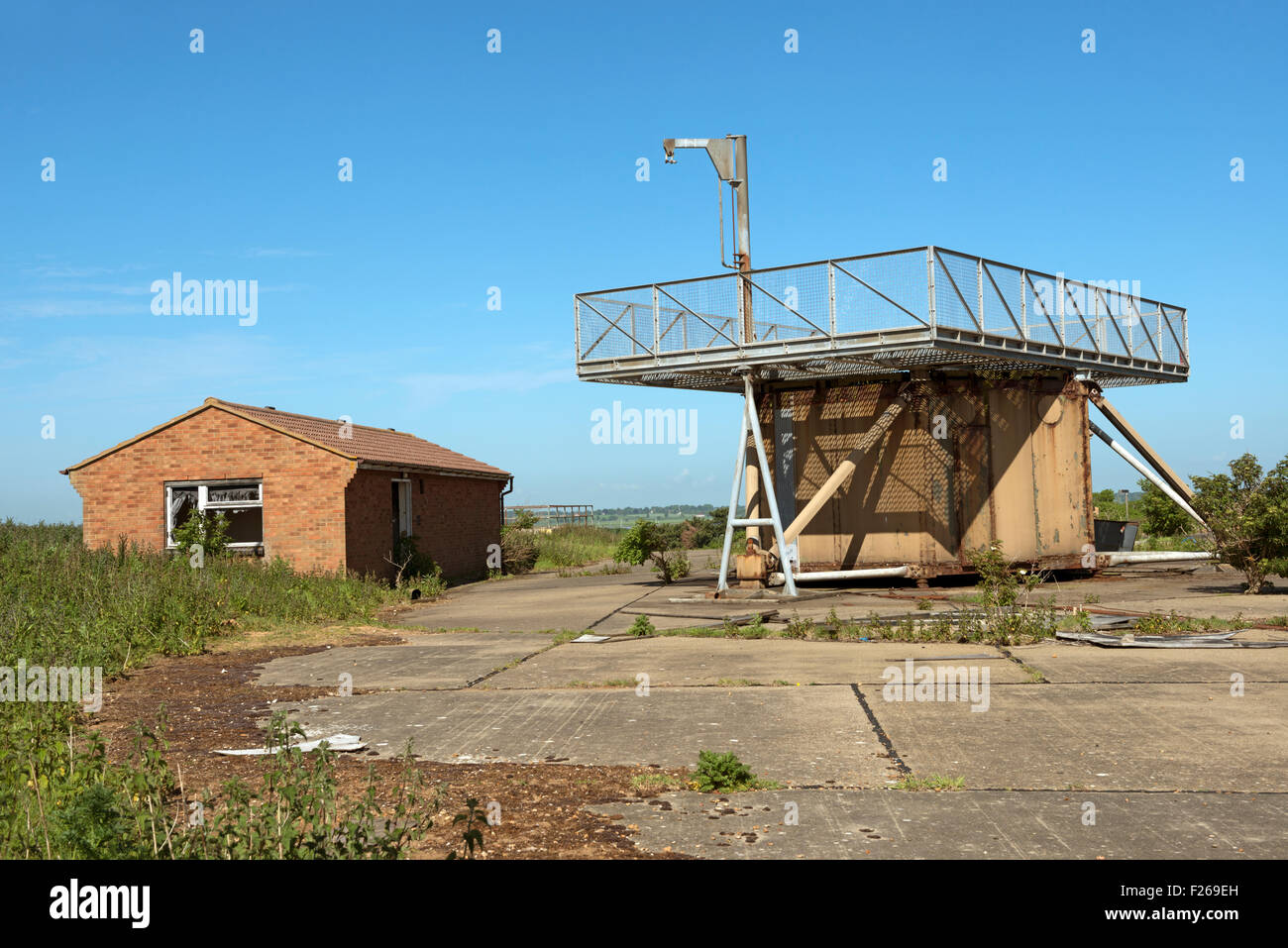 RAF Bawdsey eine ehemalige Radarstation und Bloodhound Raketenbasis Stockfoto
