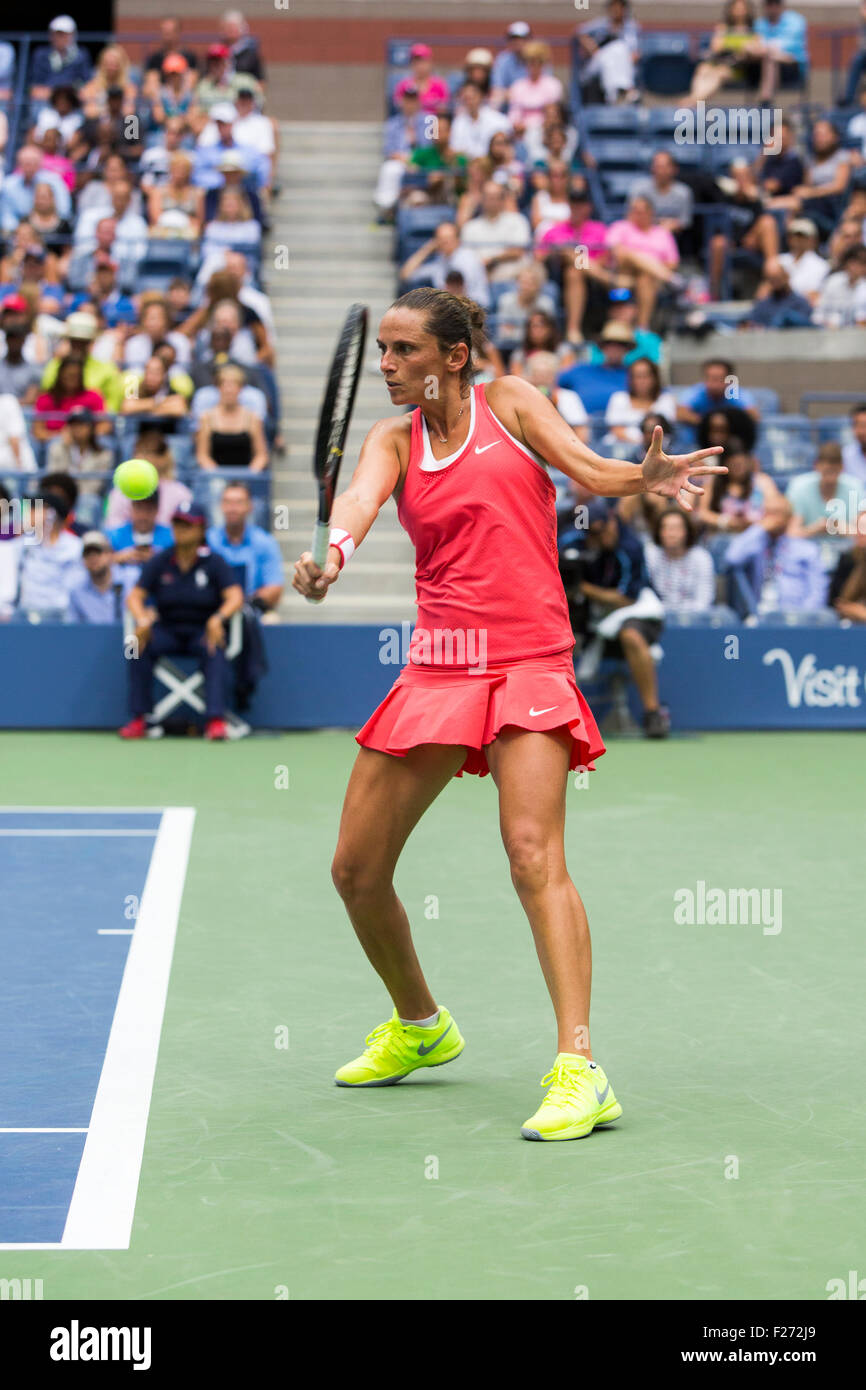 Roberta Vinci (ITA) in der Frauen-Finale auf der 2015 US Open Tennis Stockfoto