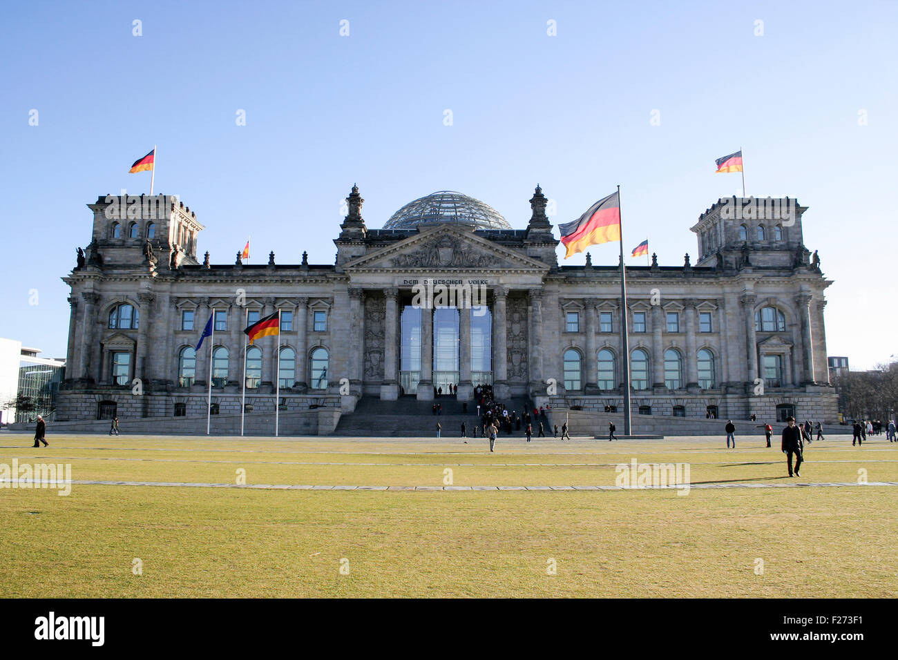 Touristen in ein Regierungsgebäude, den Reichstag, Berlin, Deutschland Stockfoto