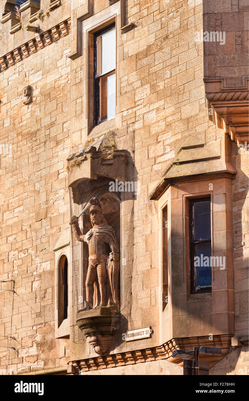 Statue von William Wallace in Newmarket Street, Ayr, South Ayrshire, Schottland. Stockfoto