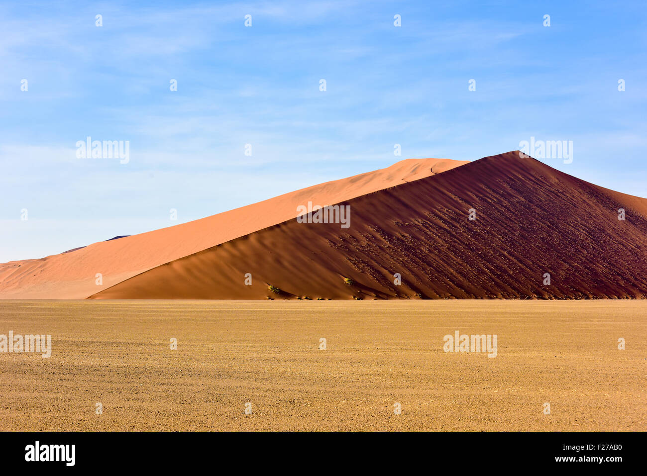 Hohen roten Dünen, befindet sich in der Namib-Wüste, in der Namib-Naukluft Nationalpark Namibias. Stockfoto