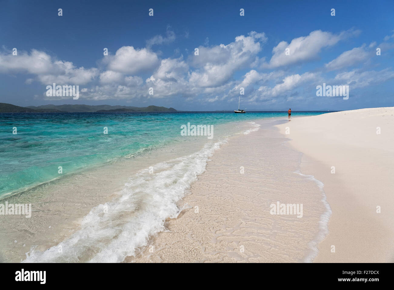 Sandy Island, Britische Jungferninseln, Caribbean Stockfoto