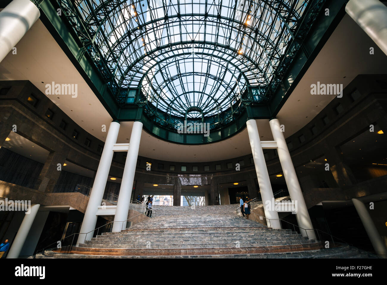 Das Innere des Brookfield Place, in Lower Manhattan, New York. Stockfoto