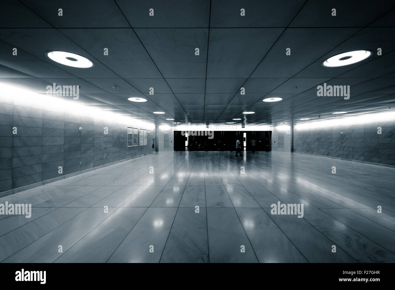 Das World Trade Center West Zusammentreffen in Lower Manhattan, New York. Stockfoto