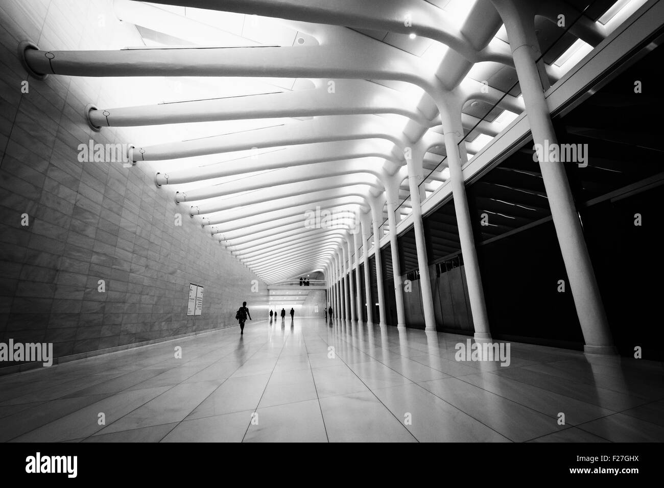 Das World Trade Center West Zusammentreffen in Lower Manhattan, New York. Stockfoto