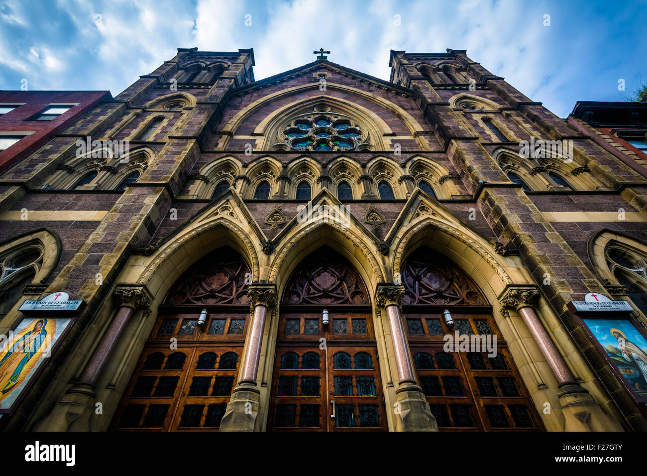 Unserer lieben Frau von Guadalupe katholische Kirche am St. Bernhard in Chelsea, Manhattan, New York. Stockfoto