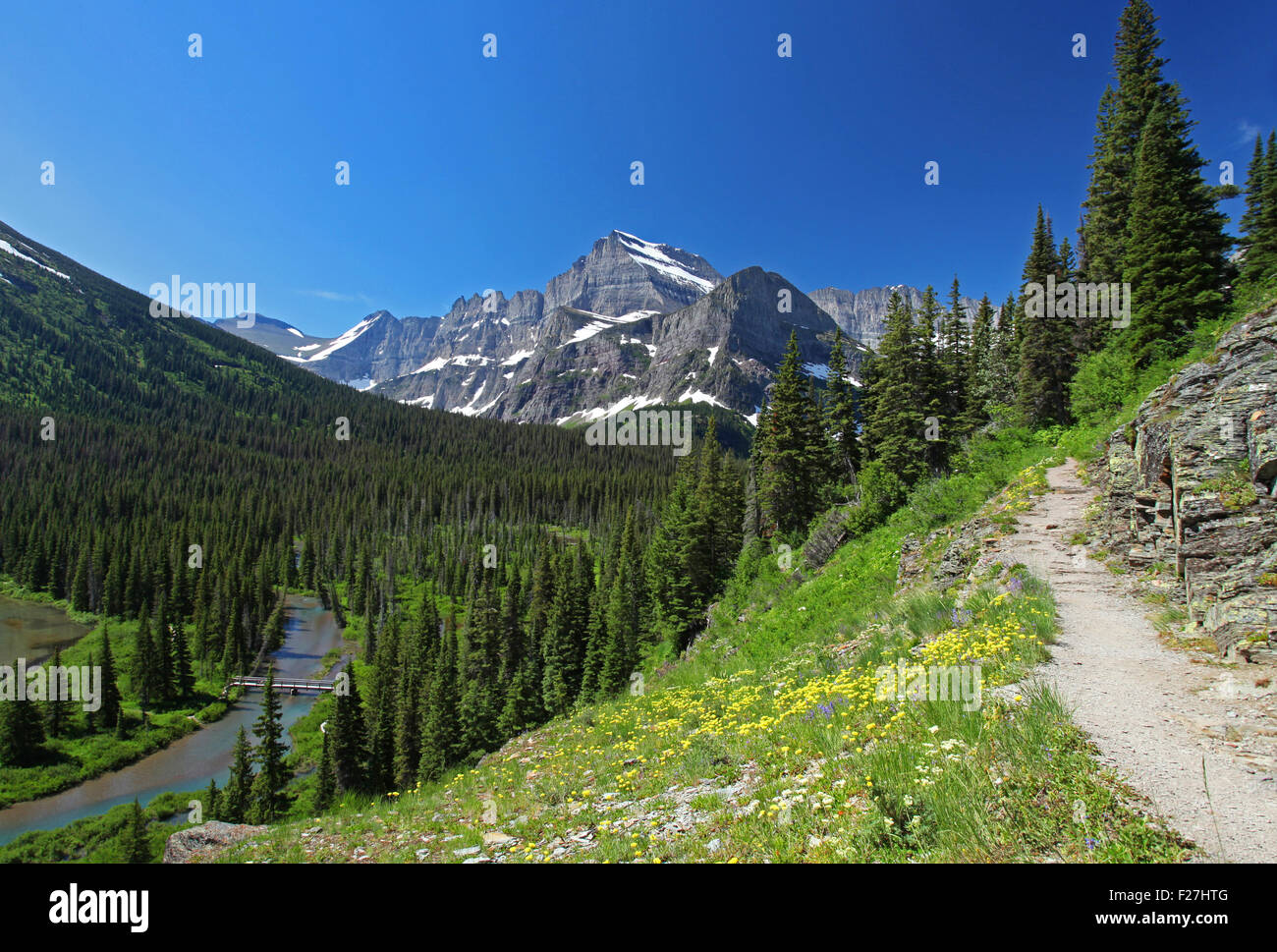 Glacier-Nationalpark in Montana Stockfoto
