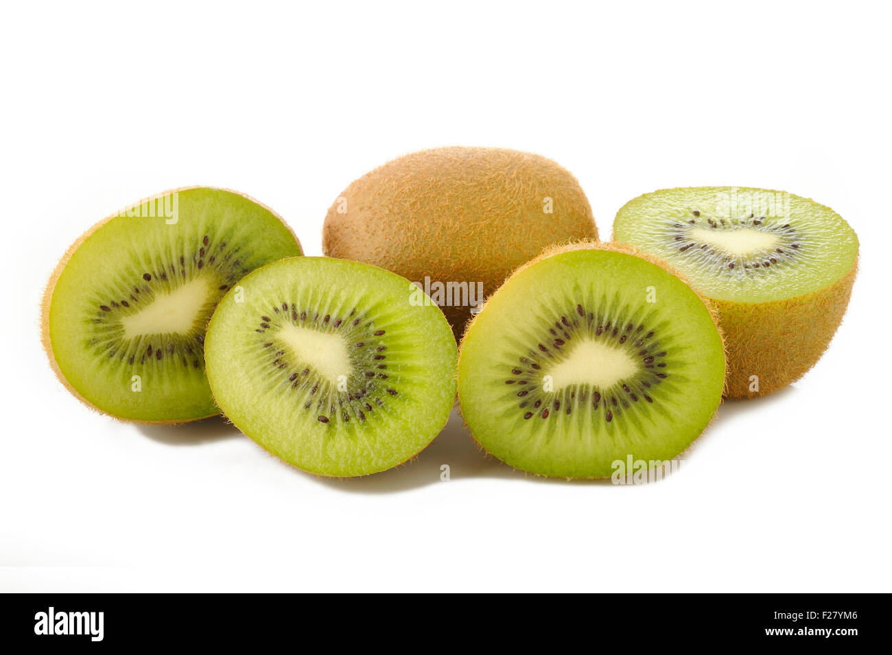 Kiwifrucht auf weißem Hintergrund Stockfoto