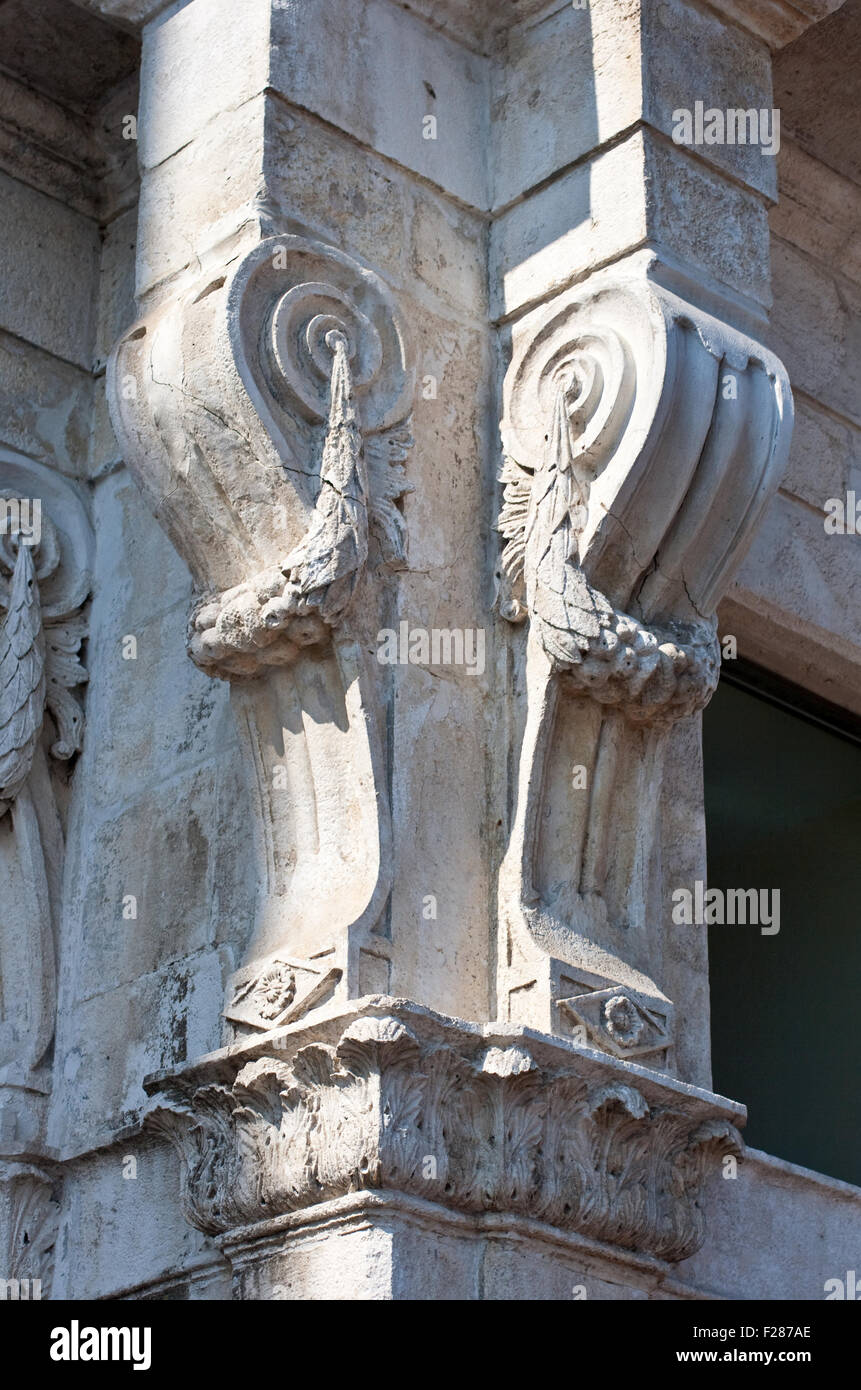 Detail der Kirche Hauptstadt in Brindisi, Italien Stockfoto