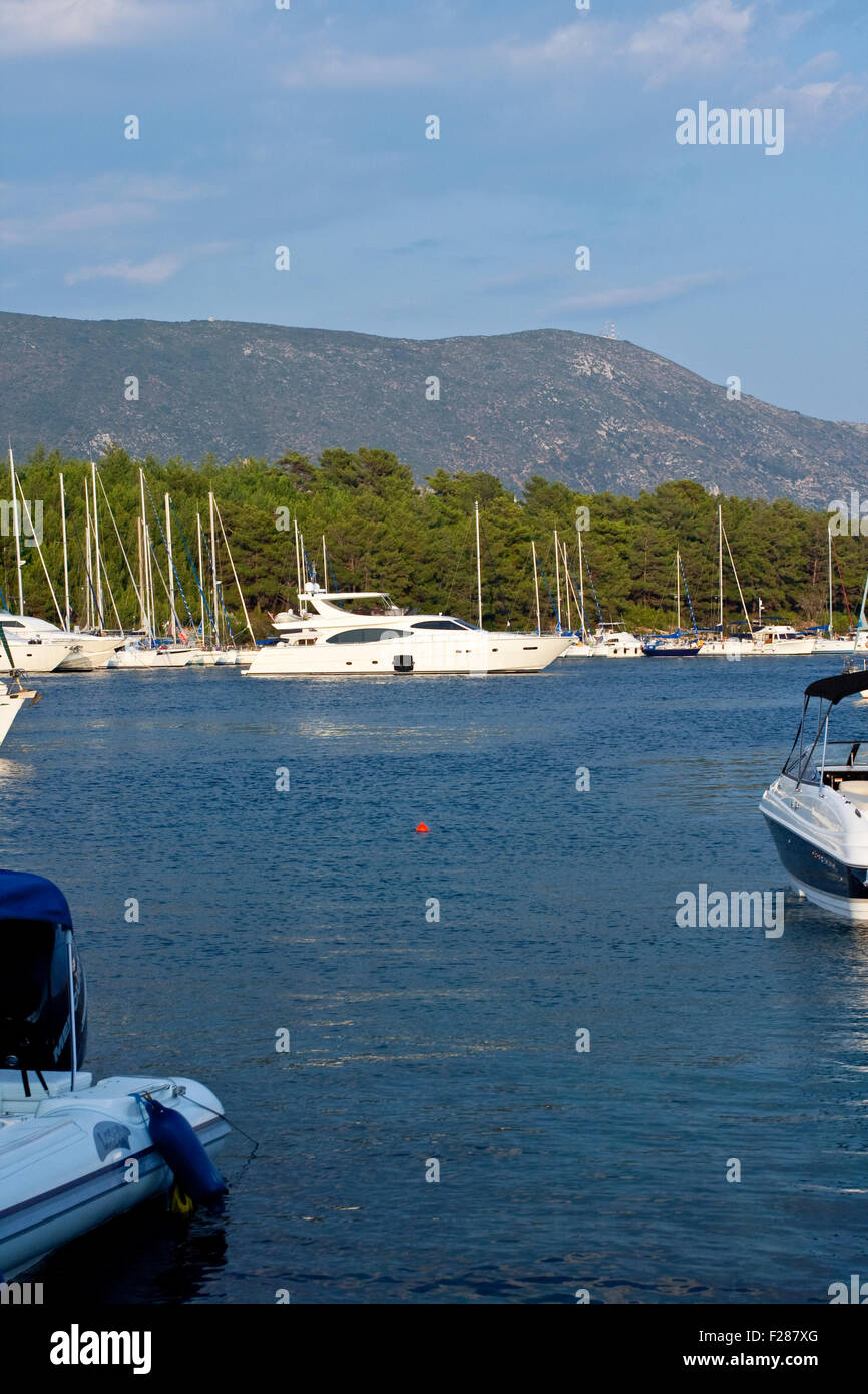 Boote auf dem Meer Fiscardo - Kefalonia, Griechenland Stockfoto