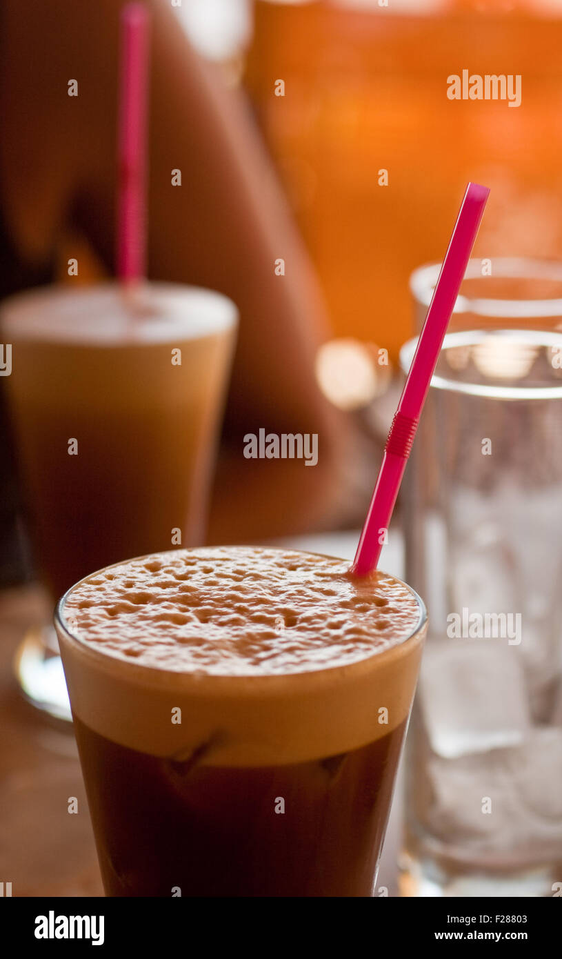 Köstliche gemischt kalten Kaffee trinken Stockfoto