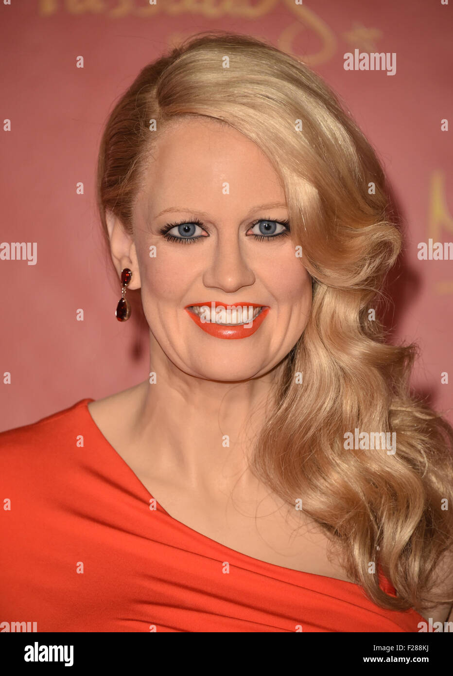 Madame Tussauds Enthüllung des deutschen TV Host Barbara Schoeneberger bei Cinemaxx Berlin Potsdamer Platz.  Mitwirkende: Barbara Schoeneberger Where: Berlin, Deutschland bei: 14. Juli 2015 Stockfoto