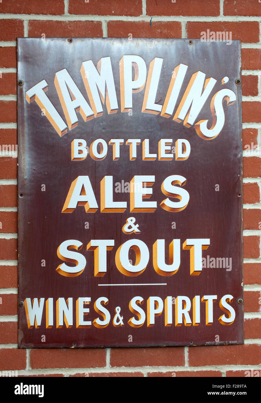 Serien Vintage Metall Werbung Zeichen. Stockfoto