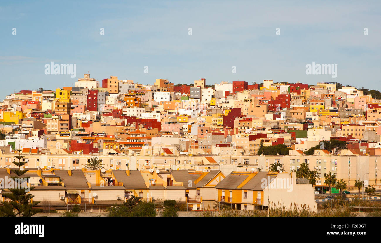 Immobilien in Melilla autonome Stadt spanischen Staatsgebiet in Nordafrika, Spanien Stockfoto