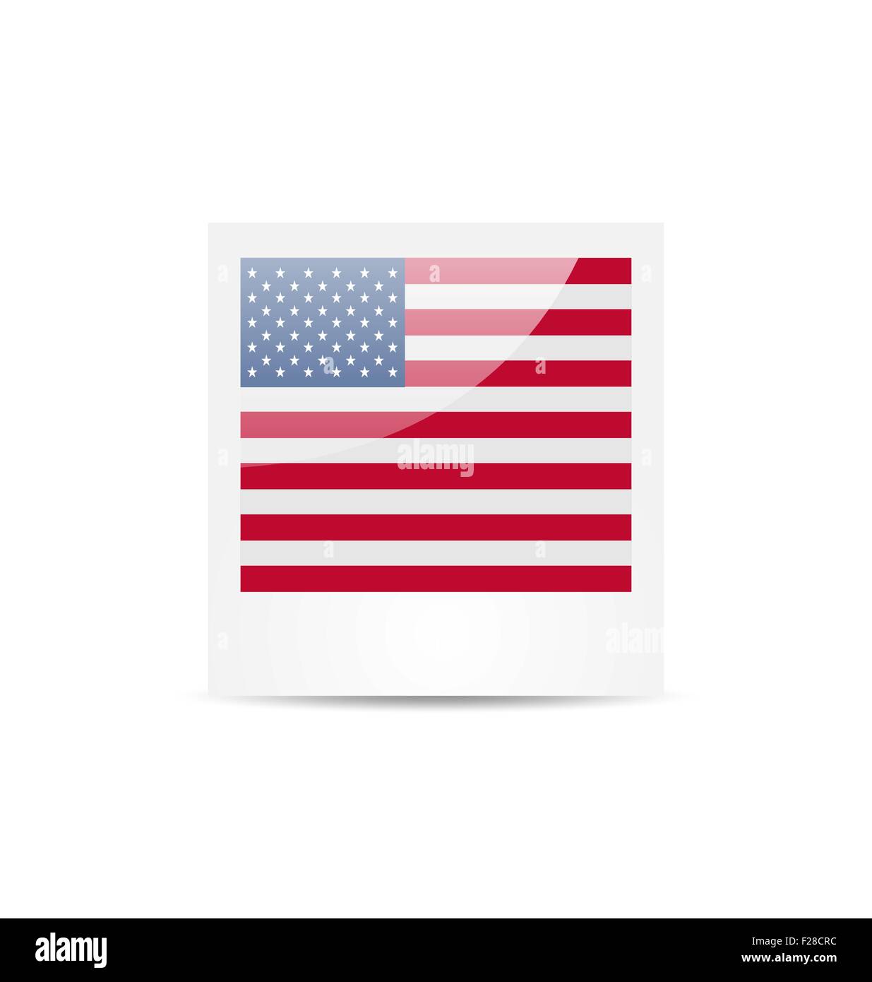 Fotorahmen aus USA Nationalfarben für Independence Day, isoliert Stock Vektor