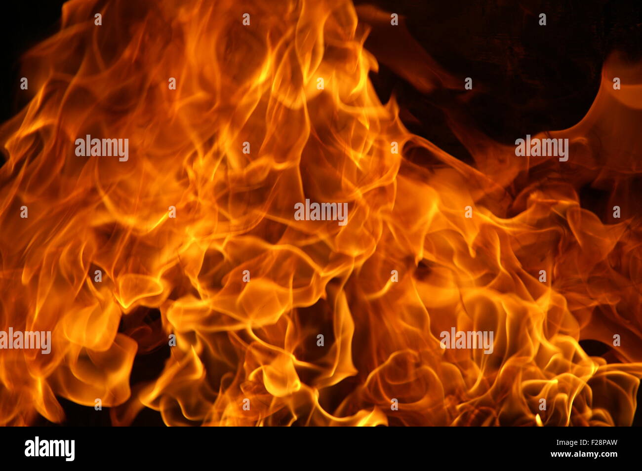 Gas-Explosion und Feuer Stockfoto