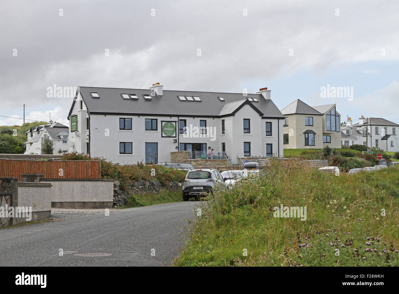 Buttermilch-Café und Kunstgalerie bei Portnablagh Grafschaft Donegal Ireland Stockfoto