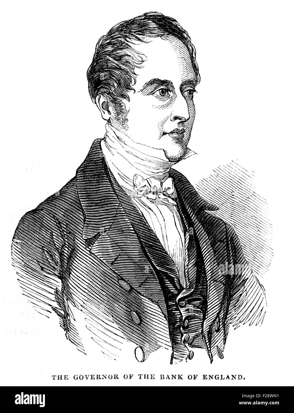 William Cotton, Gouverneur der Bank of England 1842-1845, Illustrated London News Juli 1844; Schwarz und weiß-Abbildung; Stockfoto