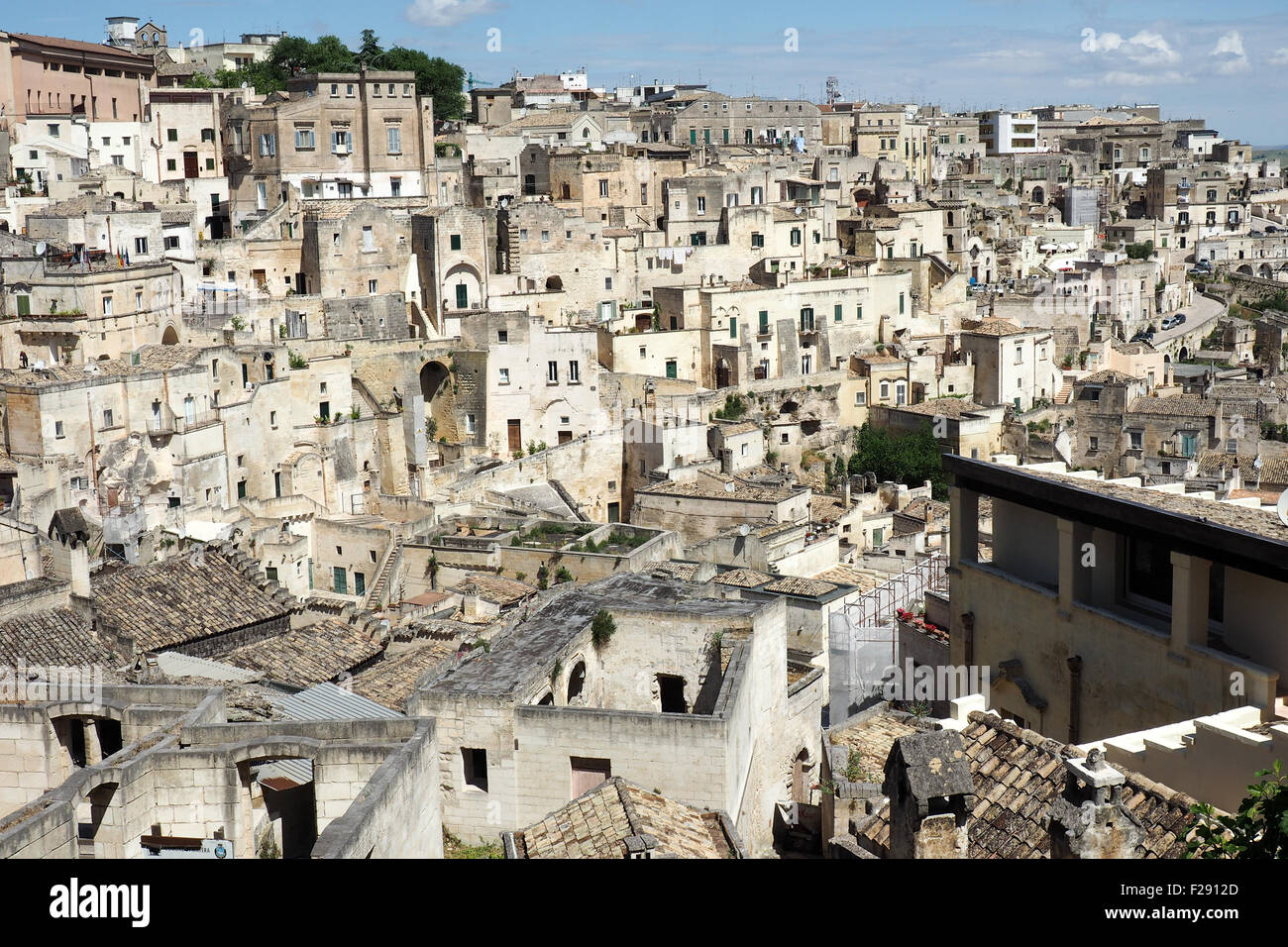 Panoramablick über den Sasso Barisano, Matera. Stockfoto