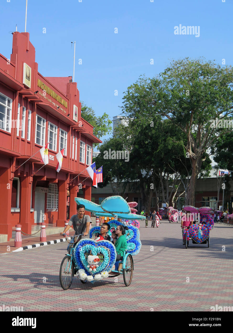 Rikscha in Melaka (Malacca), Malaysia, Asien Stockfoto