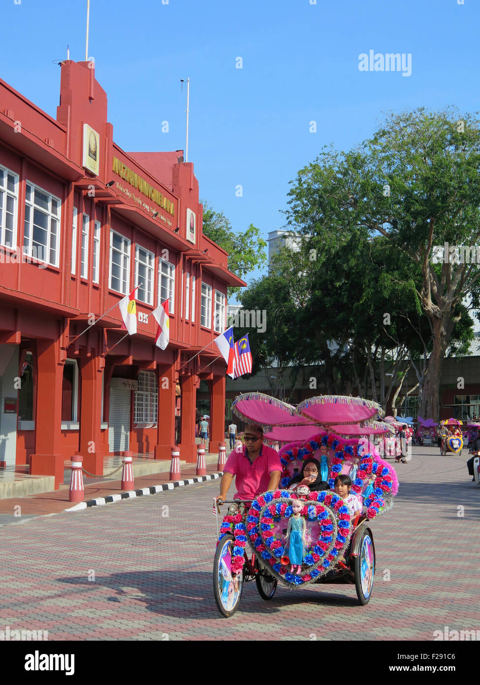 Rikscha in Melaka (Malacca), Malaysia, Asien Stockfoto