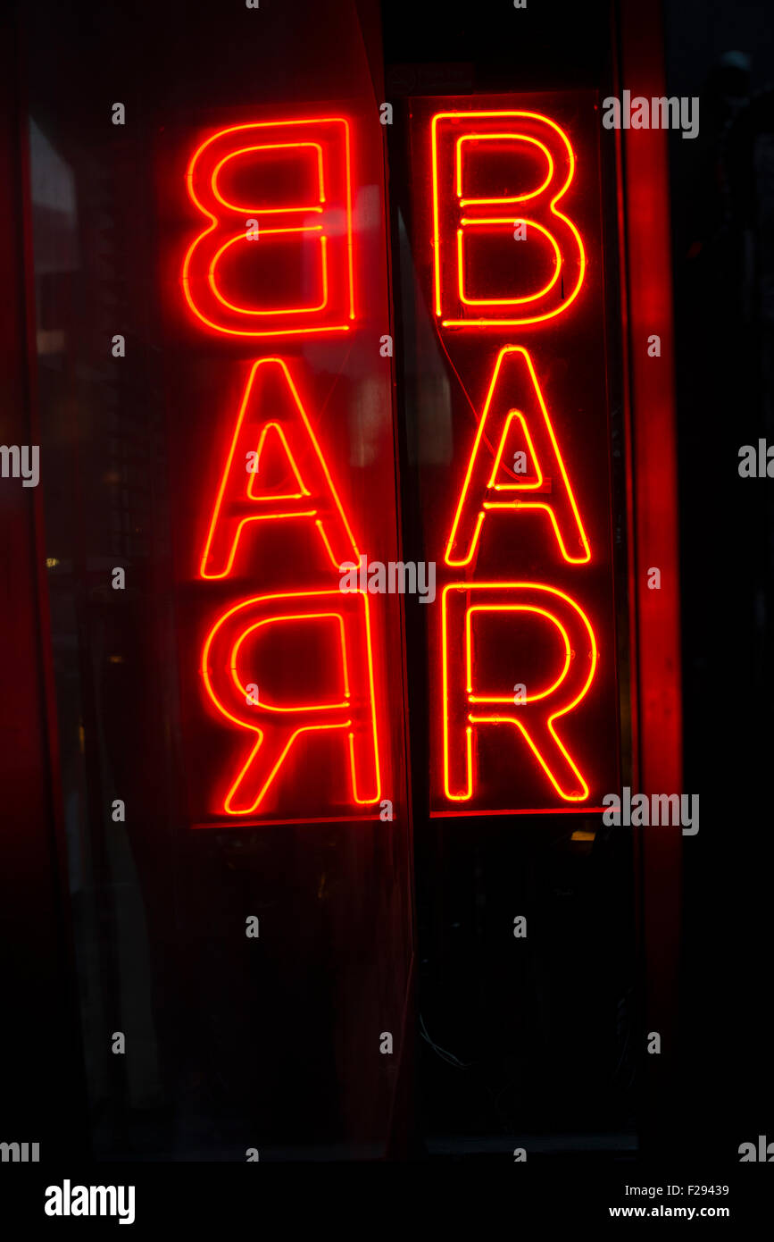 Generische Bar Sign, NYC Stockfoto