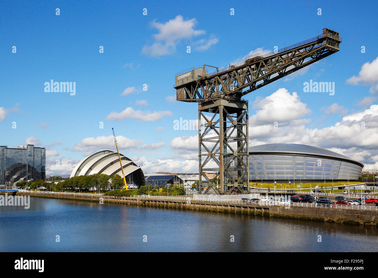 Anderston Crane, das Gürteltier Konzert Halle und Scottish Exhibition und Konferenzzentrum, SECC, und der Hydro, Glasgow Schottland Stockfoto