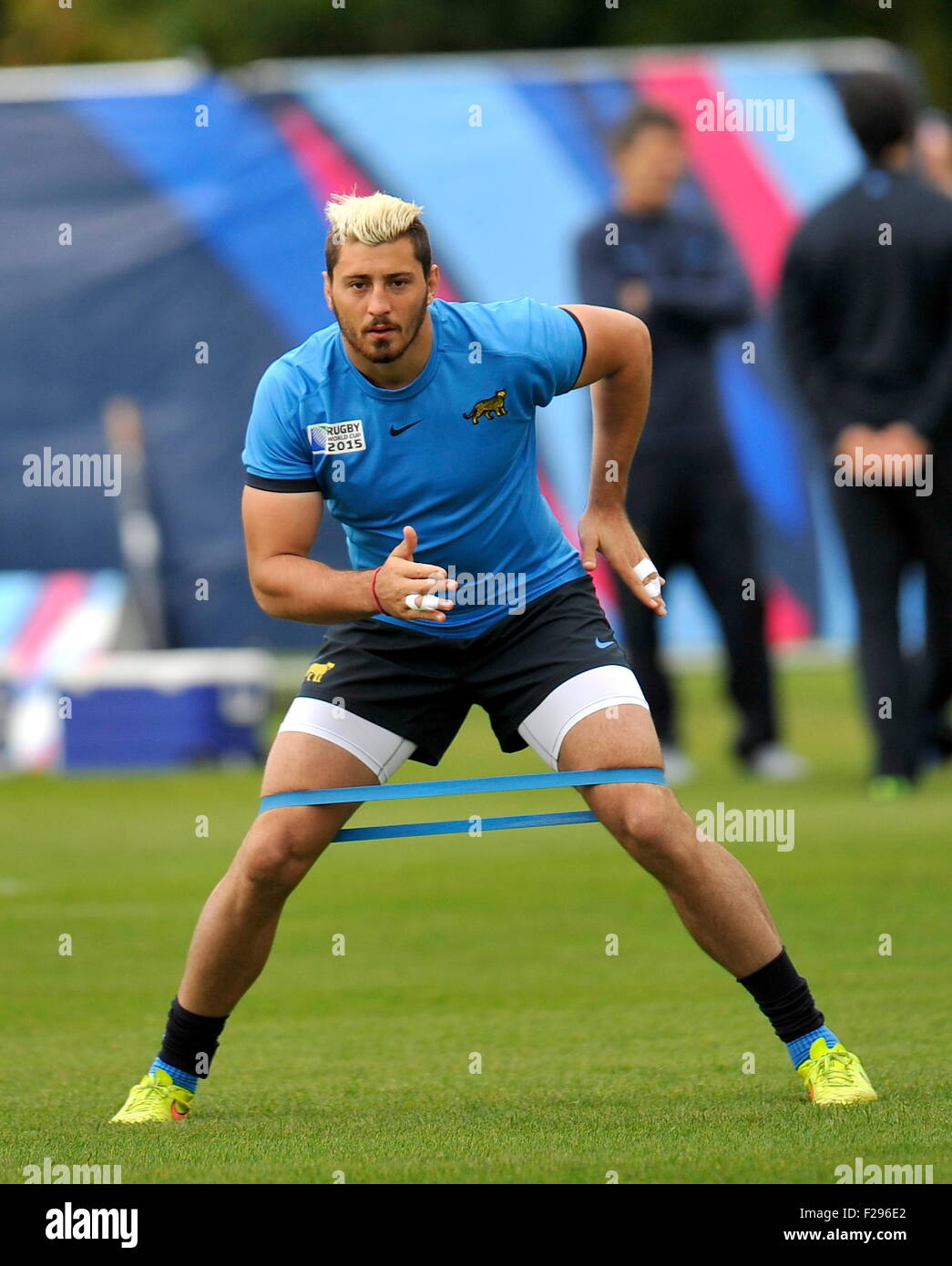 14.09.2015, Hertford Heath, Hertforrdshire, England. Javier Ortega von Argentinien während Argentinien RWC 2015 Teamtraining in Haileybury School, Hertford Heath, England. Stockfoto