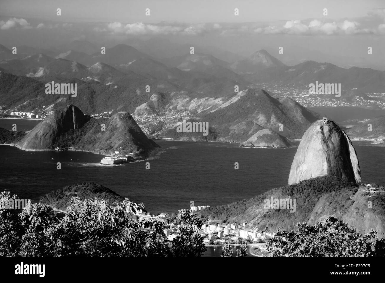 Erhöhte Ansicht der Zuckerhut in Rio De Janeiro, Brasilien Stockfoto