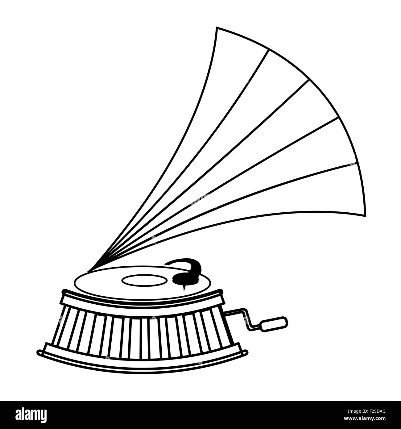 Altes Grammophon Stockfoto