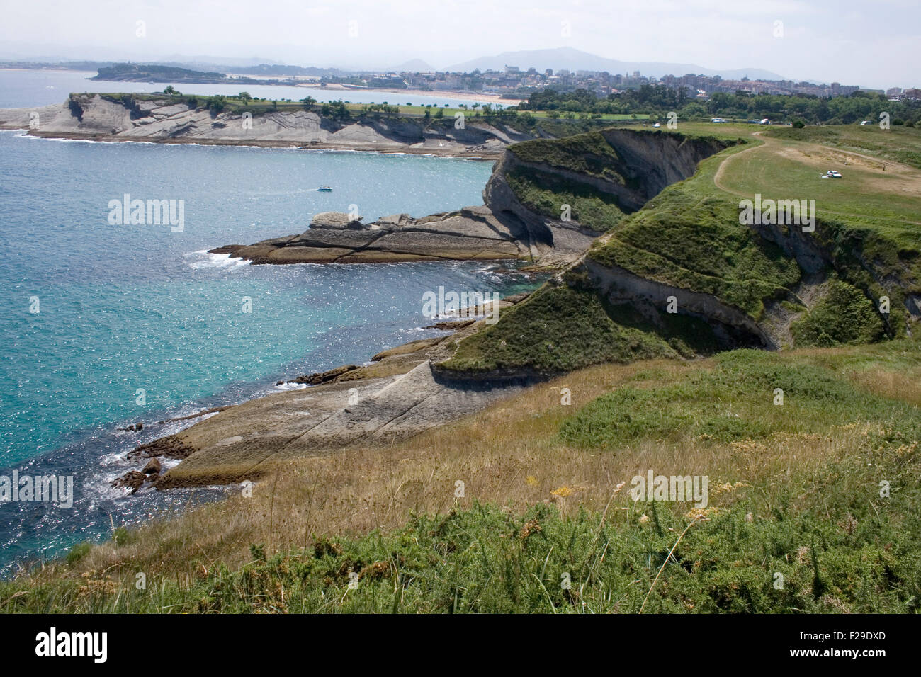Blick auf Santander Strand, Kantabrischen Meer Stockfoto