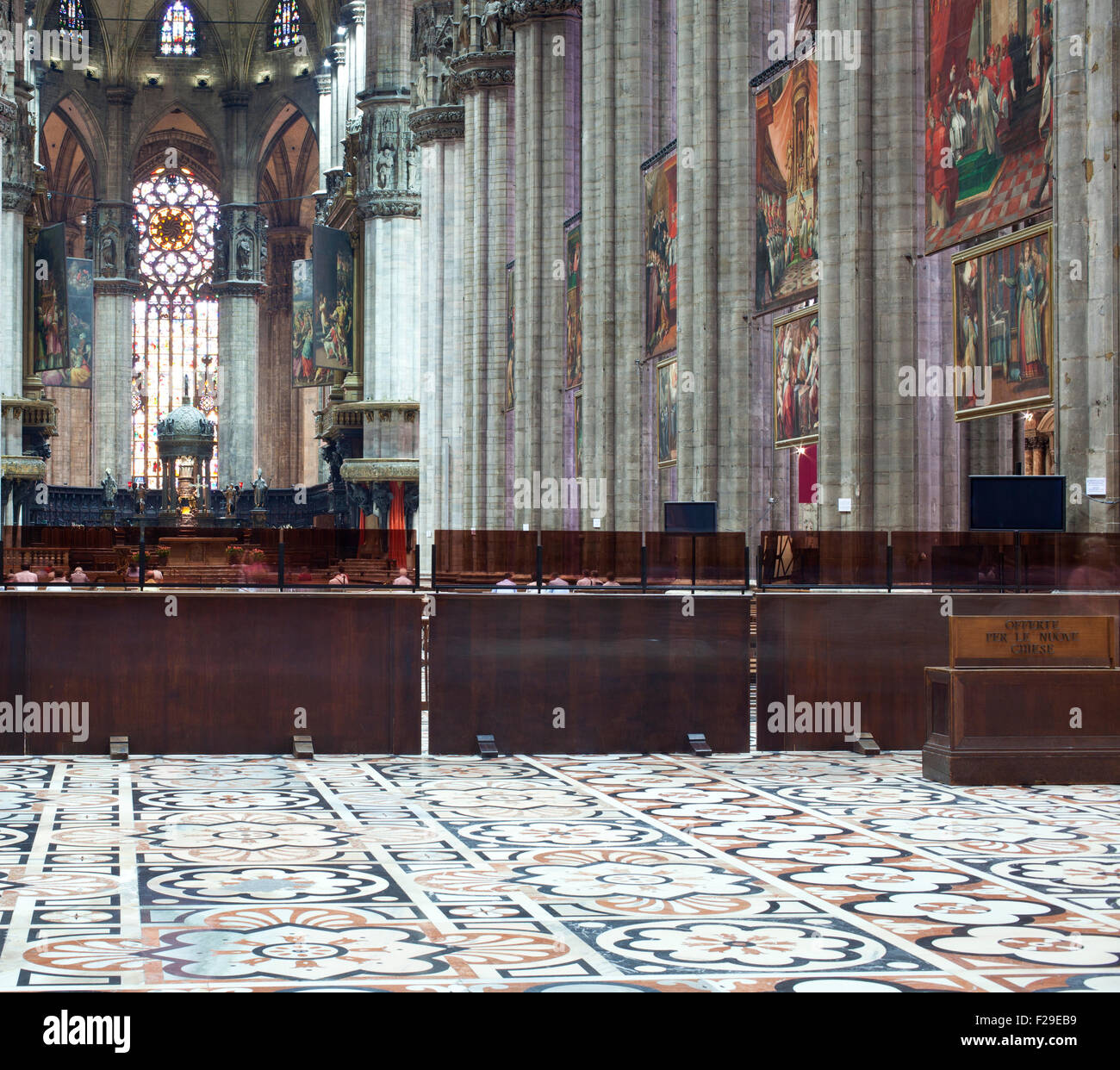 Innere des Mailänder Dom - Italien Stockfoto