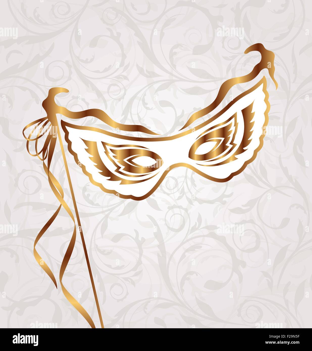 Venezianischen Karneval oder Theater-Maske Stock Vektor