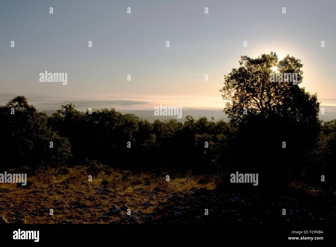 Landschaft, Sonnenuntergang in der spanischen Landschaft Stockfoto