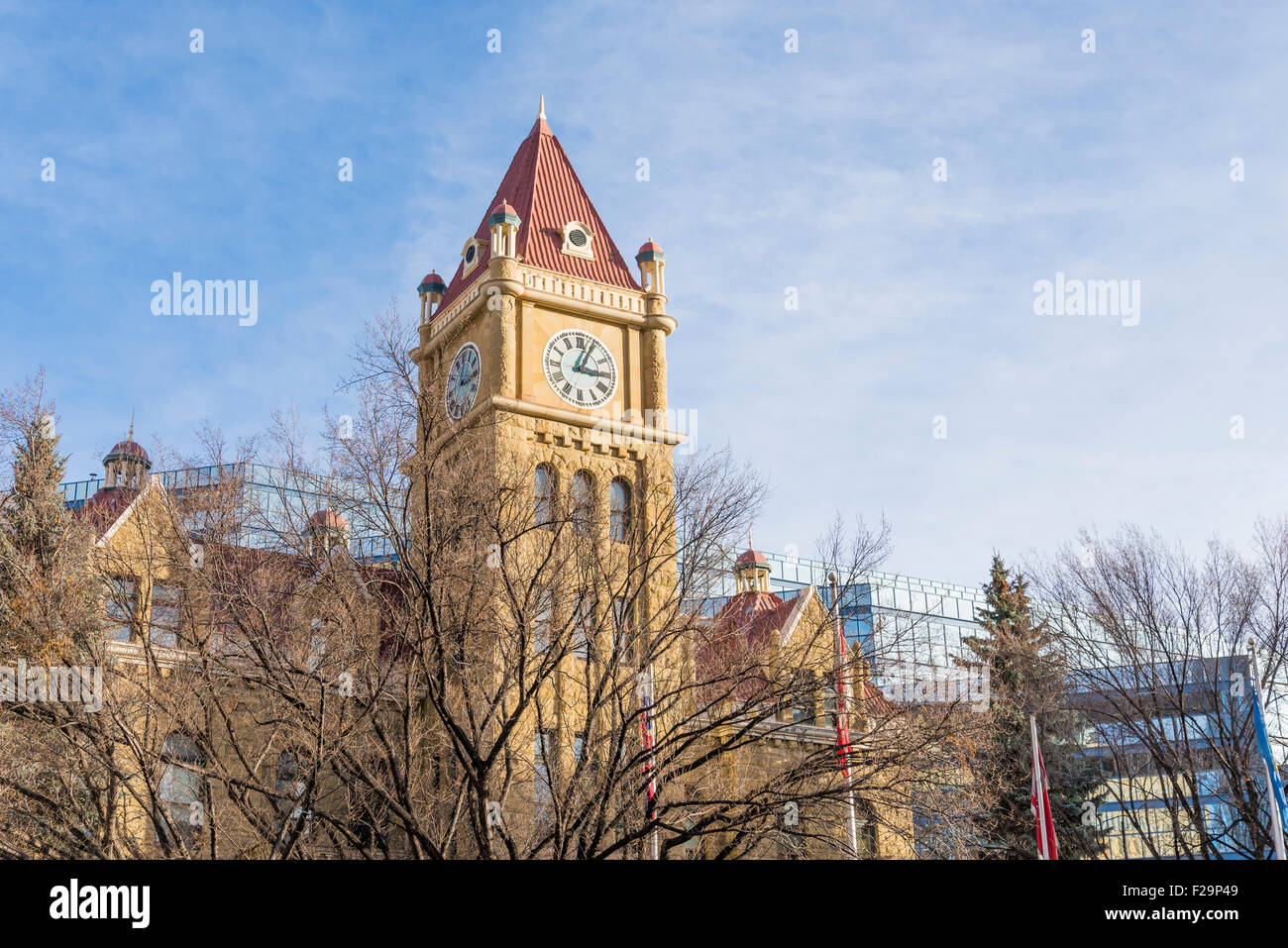 Das alte Rathaus, die Innenstadt von Calgary, Alberta, Kanada Stockfoto