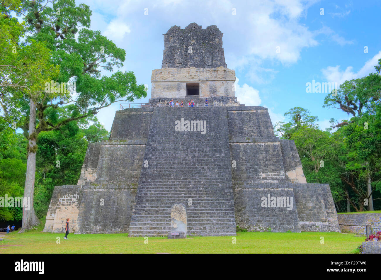 Die archäologische Stätte der präkolumbischen Maya-Zivilisation in Tikal National Park, Guatemala Stockfoto