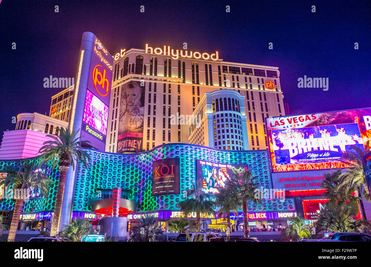 Blick auf den Strip in Las Vegas, Nevada Stockfoto